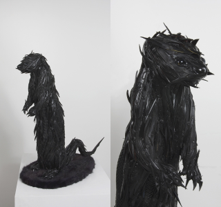 Illustration for article titled This Artist Turns Old Tires Into Dark, Disturbing Nightmare Monsters